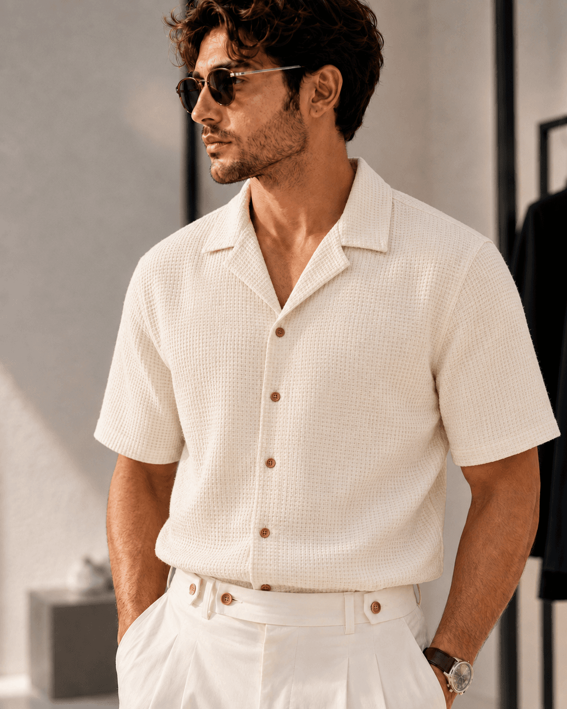 Chemise Lin Blanc Sauge